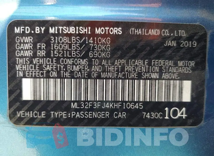 ML32F3FJ4KHF10645 Photo# 12