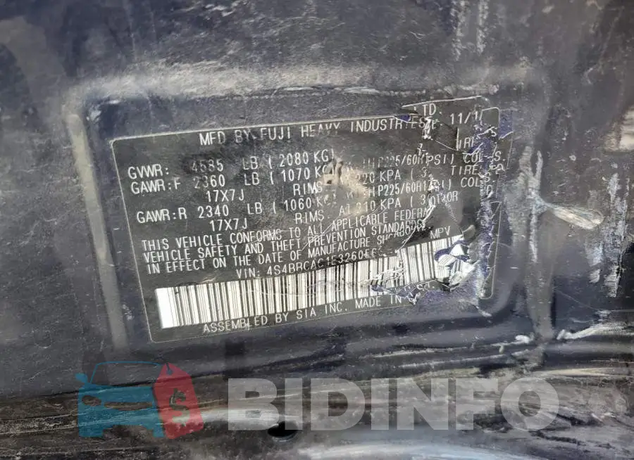 4S4BRCAC1E3260563 Photo# 13