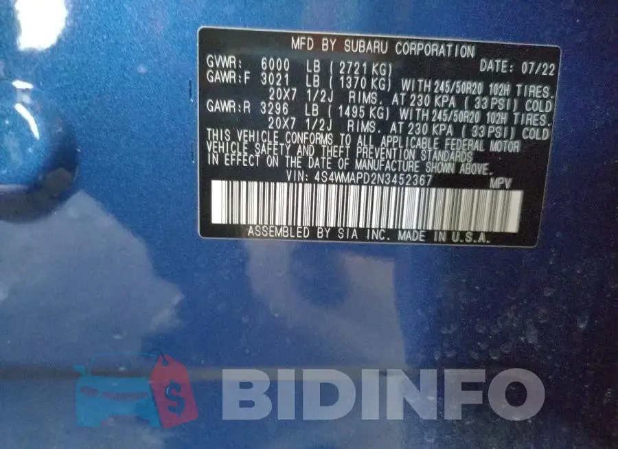 4S4WMAPD2N3452367 Photo# 14
