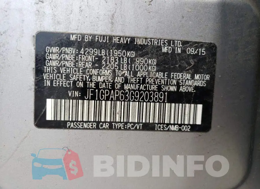 JF1GPAP63G9203891 Photo# 13