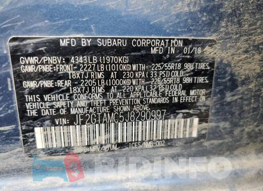JF2GTAMC5J8290997 Photo# 13