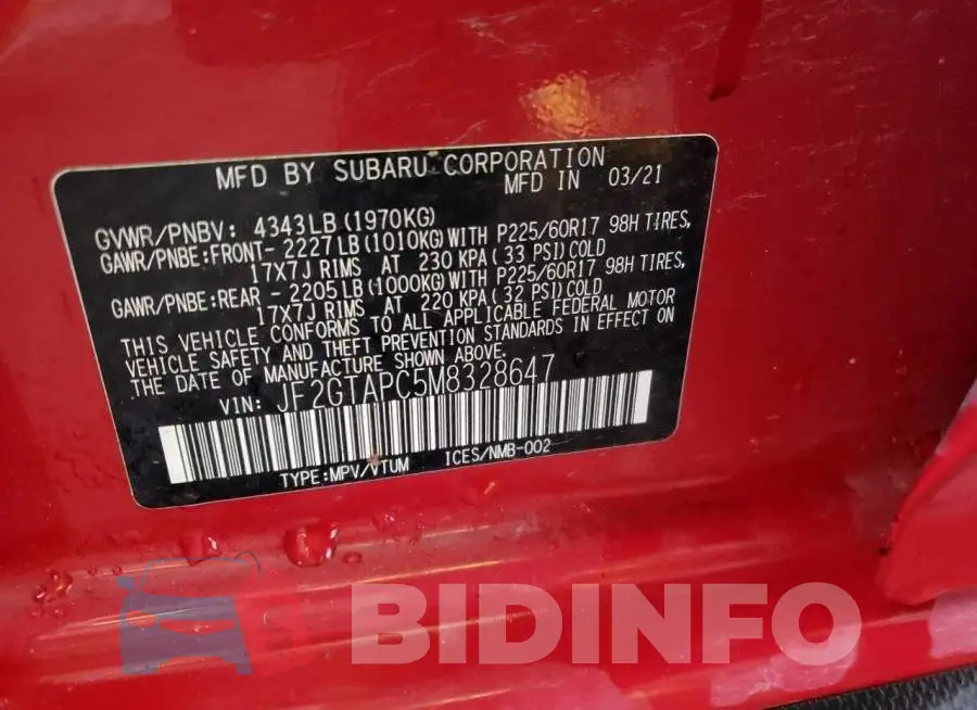 JF2GTAPC5M8328647 Photo# 12
