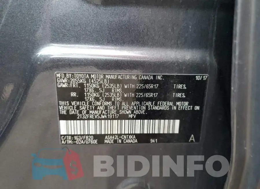 2T3ZFREV5JW419117 Photo# 13