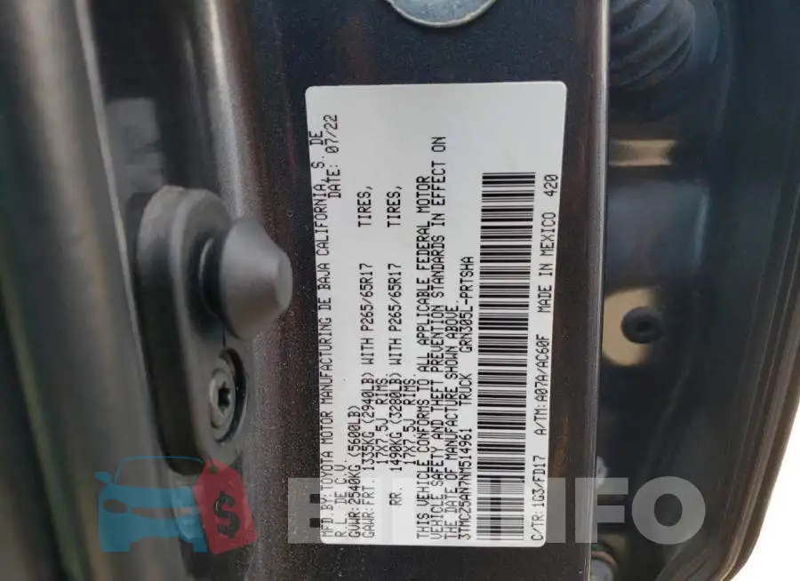 3TMCZ5AN7NM514961 Photo# 12
