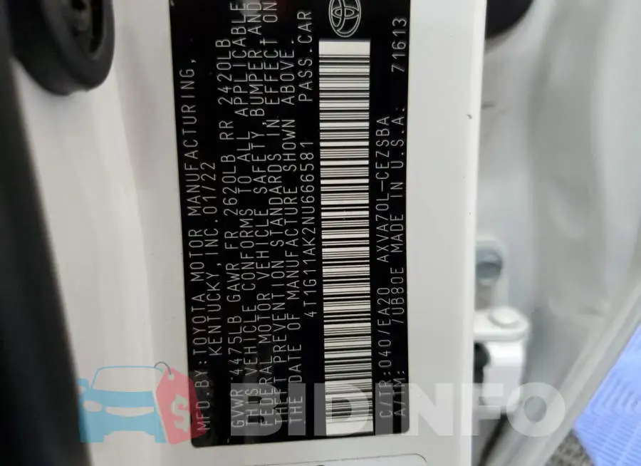 4T1G11AK2NU666581 Photo# 12