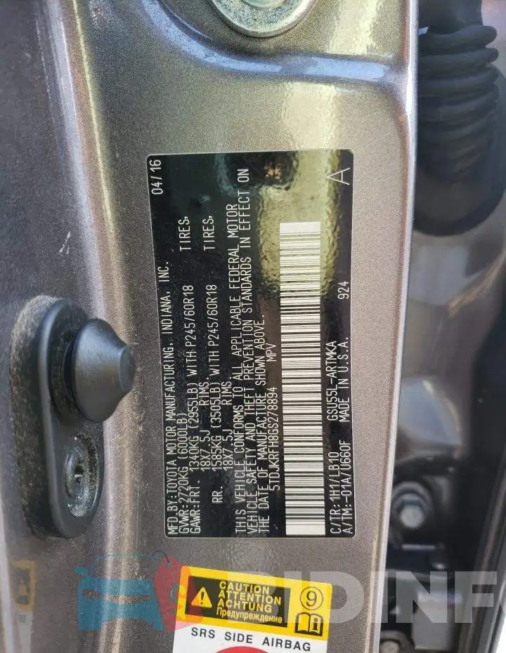 5TDJKRFH8GS278894 Photo# 13