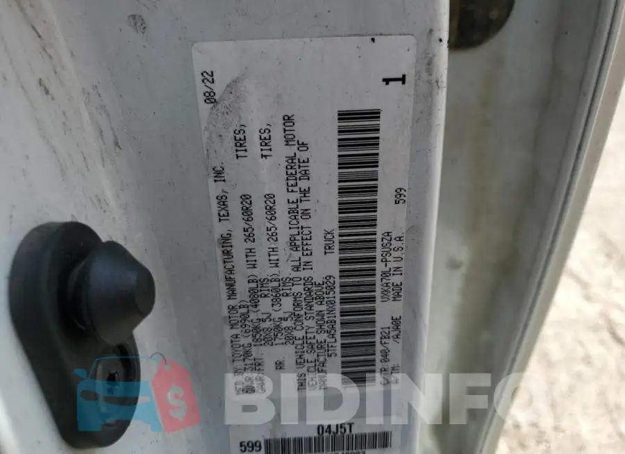 5TFLA5AB1NX015029 Photo# 12