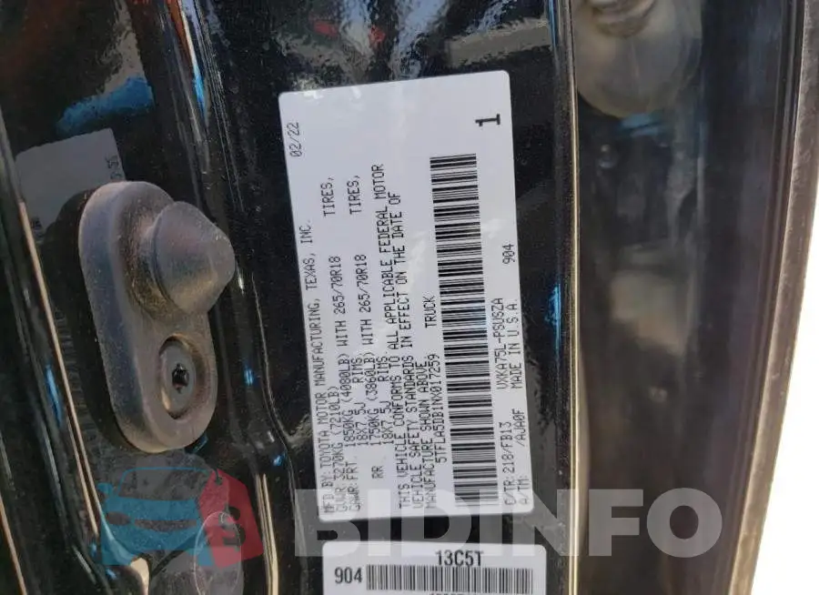 5TFLA5DB1NX017259 Photo# 12