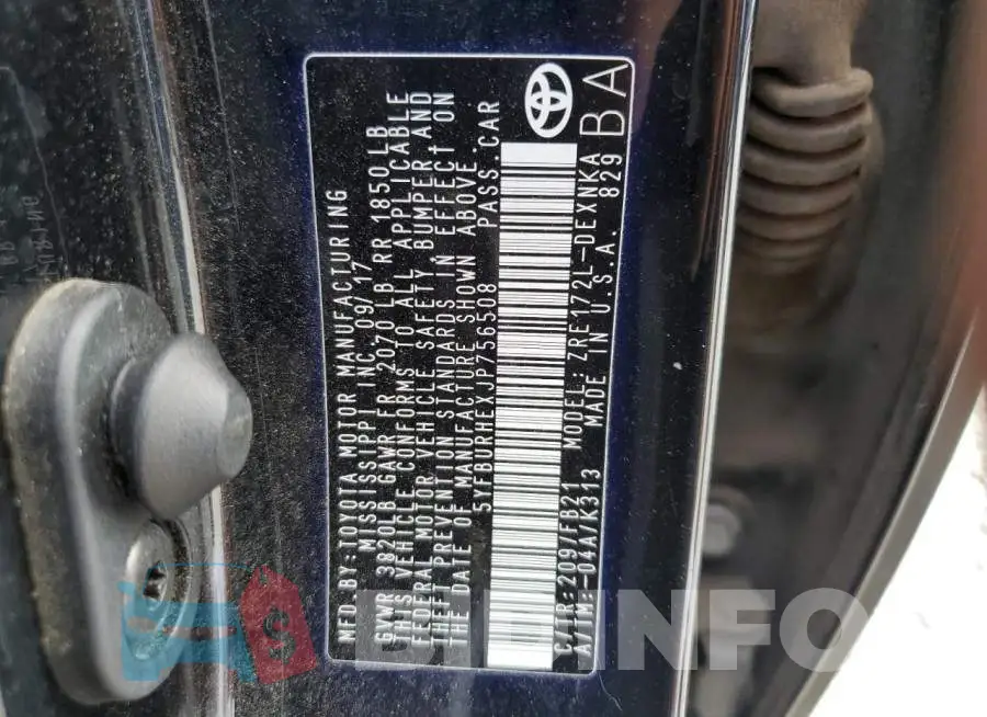 5YFBURHEXJP756508 Photo# 13