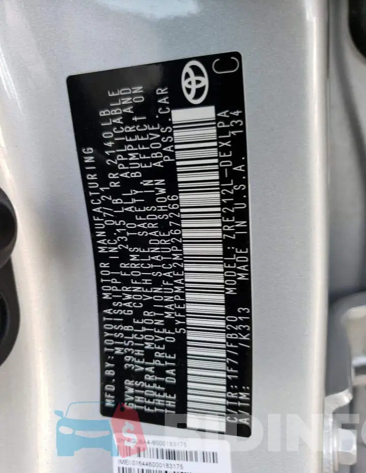 5YFEPMAE2MP267266 Photo# 12