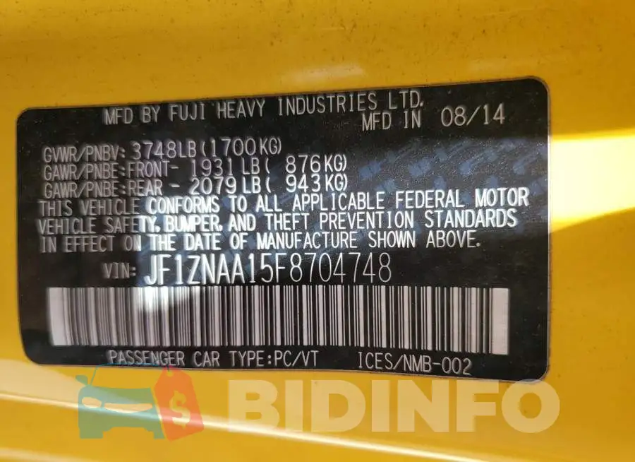 JF1ZNAA15F8704748 Photo# 12