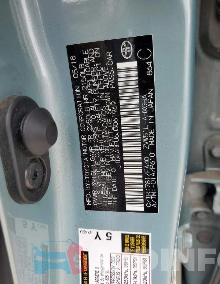 JTDKARFU6J3061969 Photo# 12
