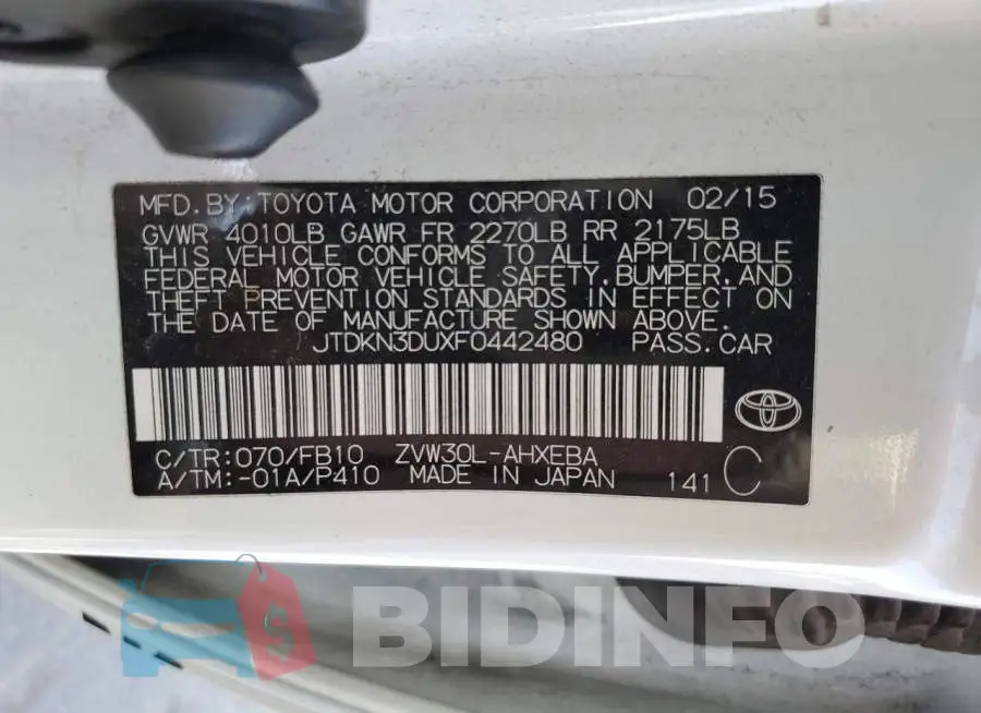 JTDKN3DUXF0442480 Photo# 12