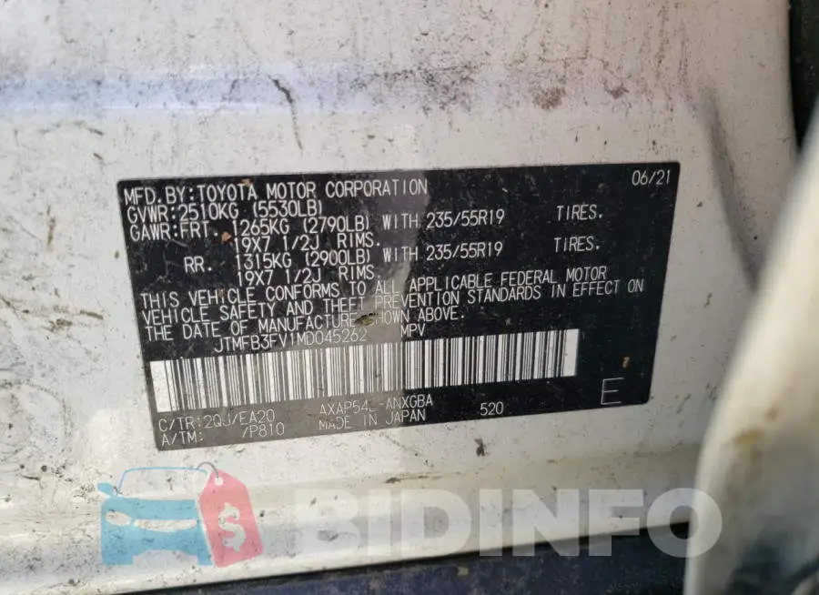 JTMFB3FV1MD045262 Photo# 14