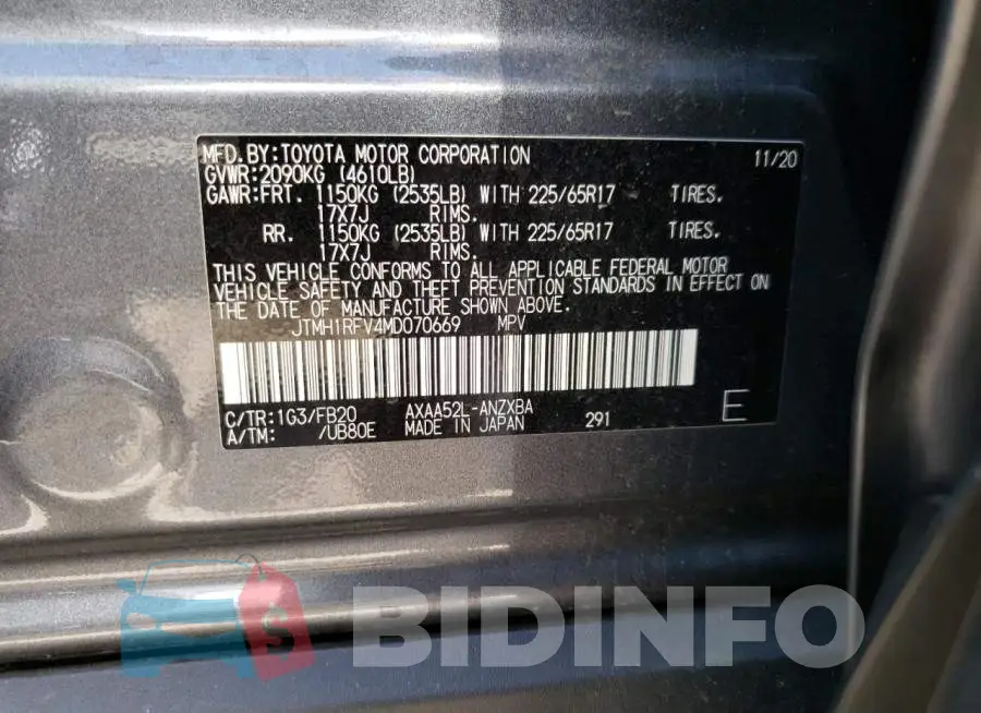 JTMH1RFV4MD070669 Photo# 13