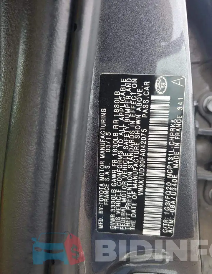 VNKKTUD30FA042075 Photo# 12