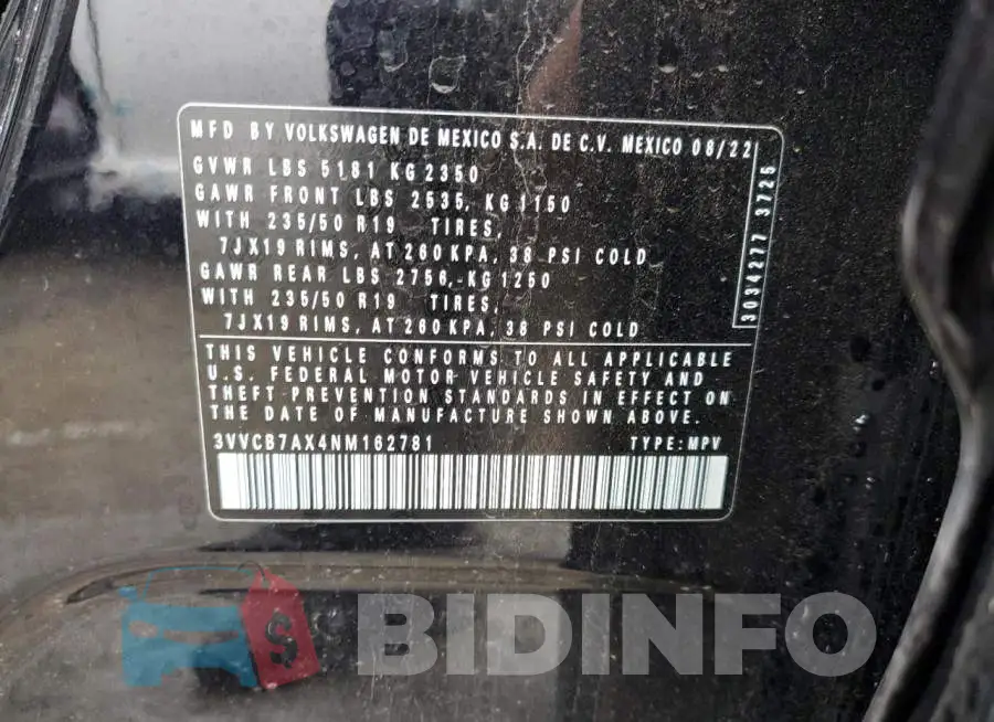 3VVCB7AX4NM162781 Photo# 13