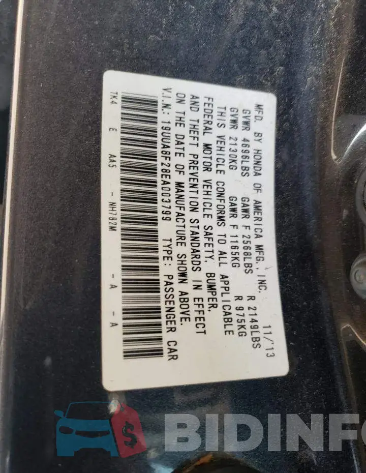 19UUA8F28EA003799 Photo# 12