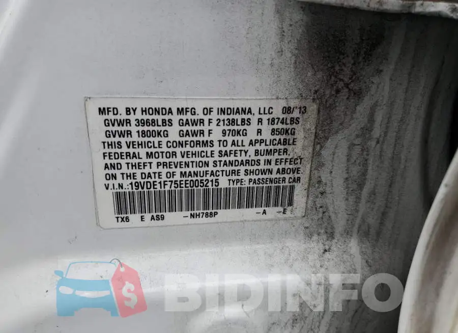 19VDE1F75EE005215 Photo# 12