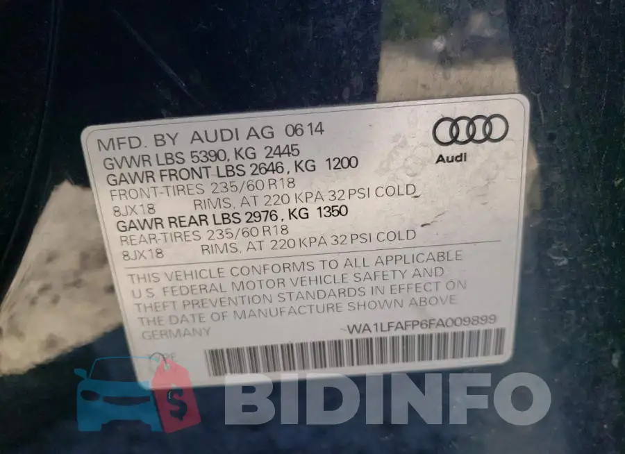 WA1LFAFP6FA009899 Photo# 13
