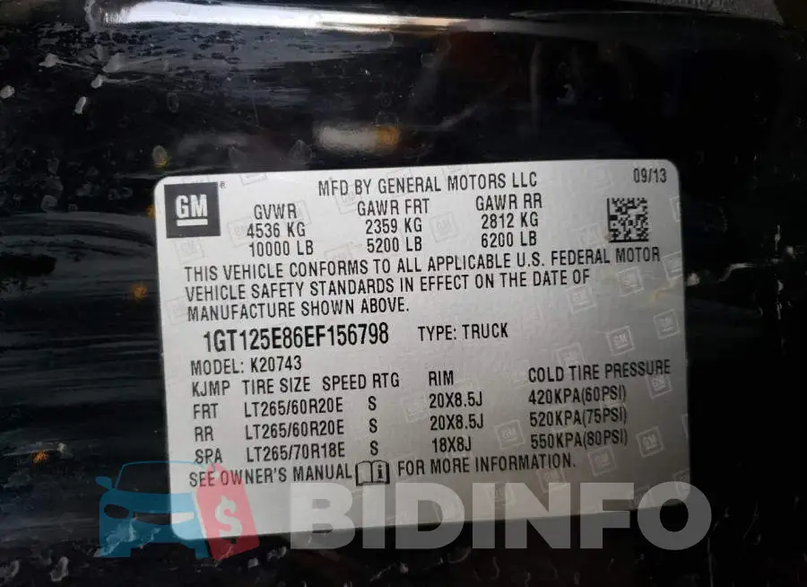 1GT125E86EF156798 Photo# 12
