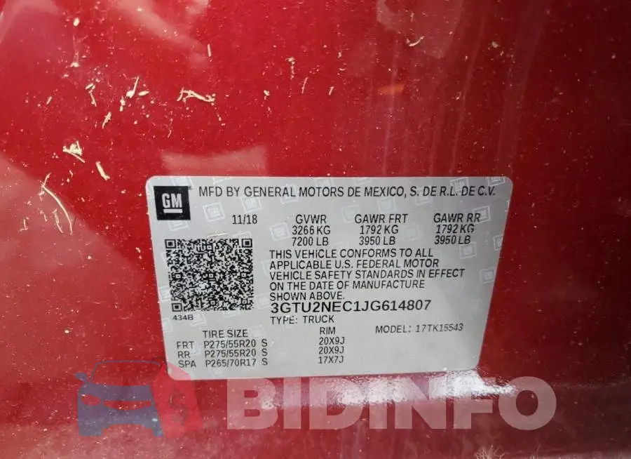 3GTU2NEC1JG614807 Photo# 12
