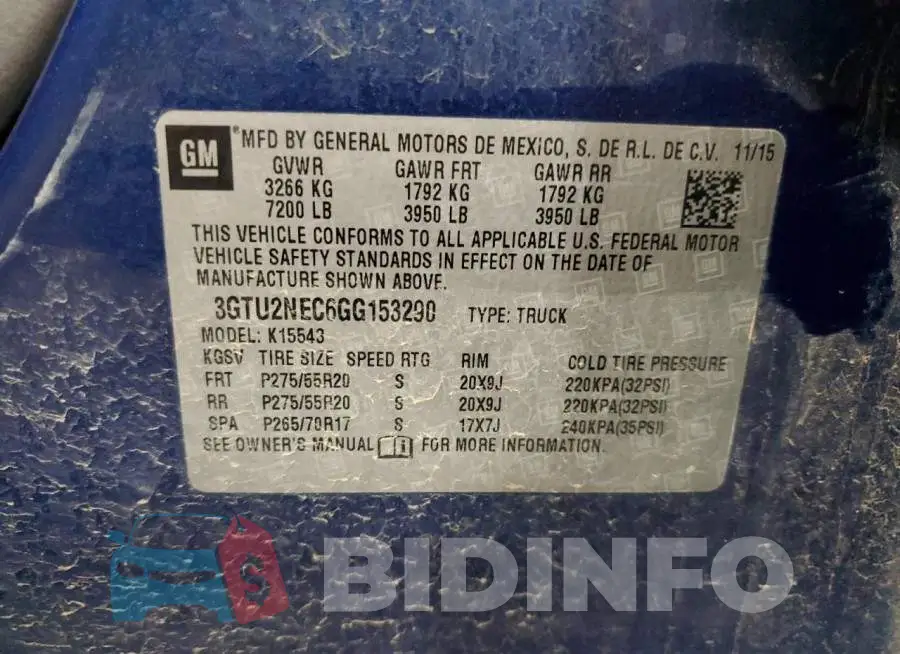 3GTU2NEC6GG153290 Photo# 12