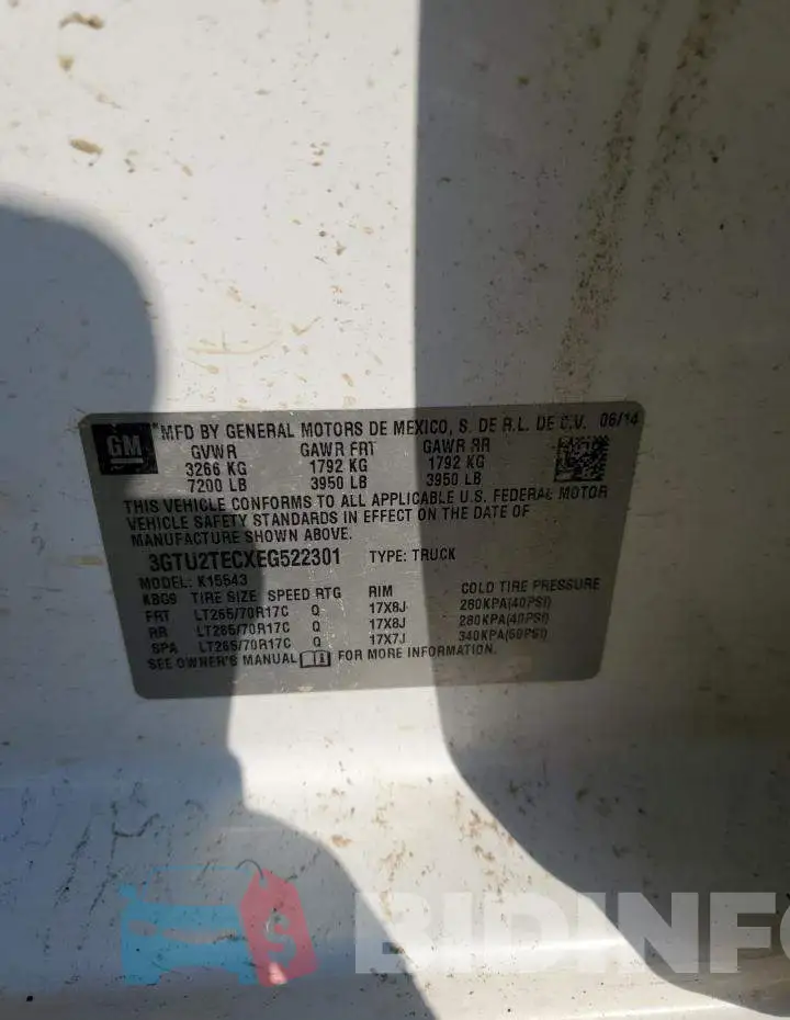 3GTU2TECXEG522301 Photo# 12