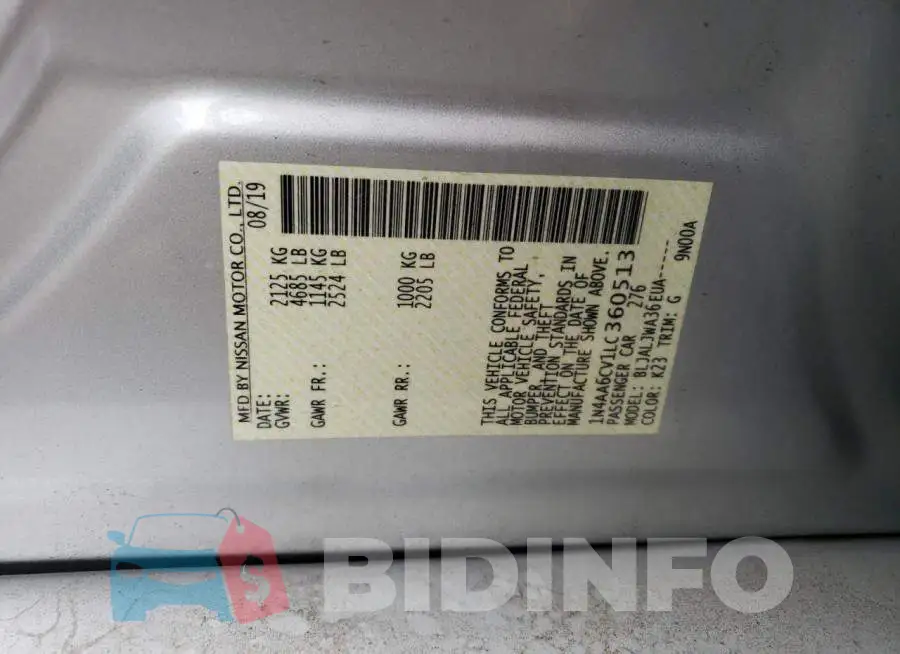 1N4AA6CV1LC360513 Photo# 12