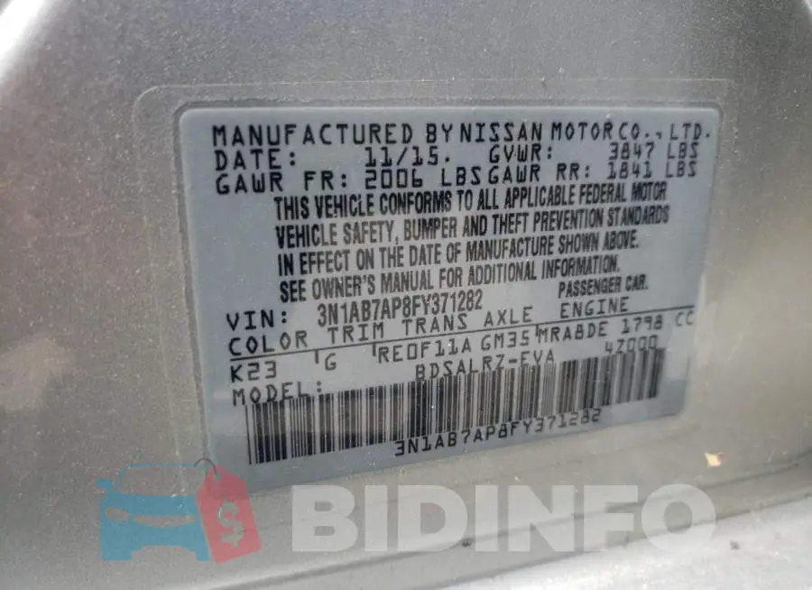 3N1AB7AP8FY371282 Photo# 12