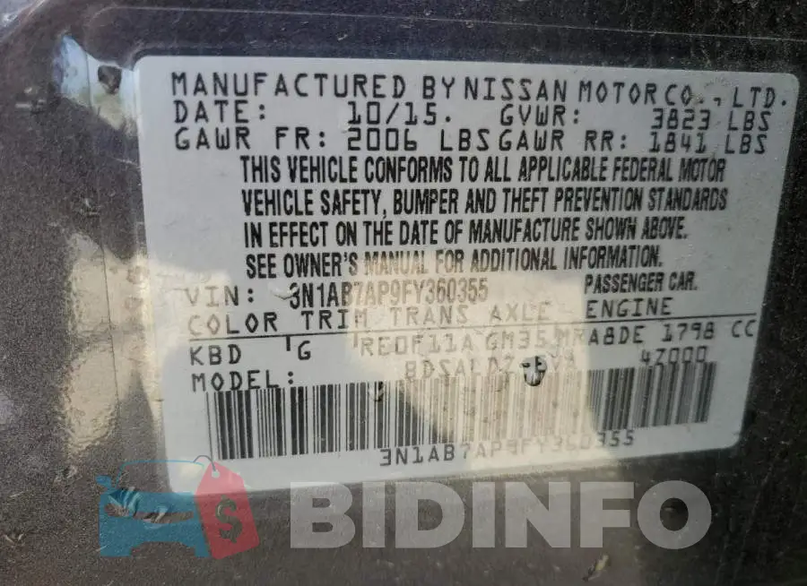 3N1AB7AP9FY360355 Photo# 12