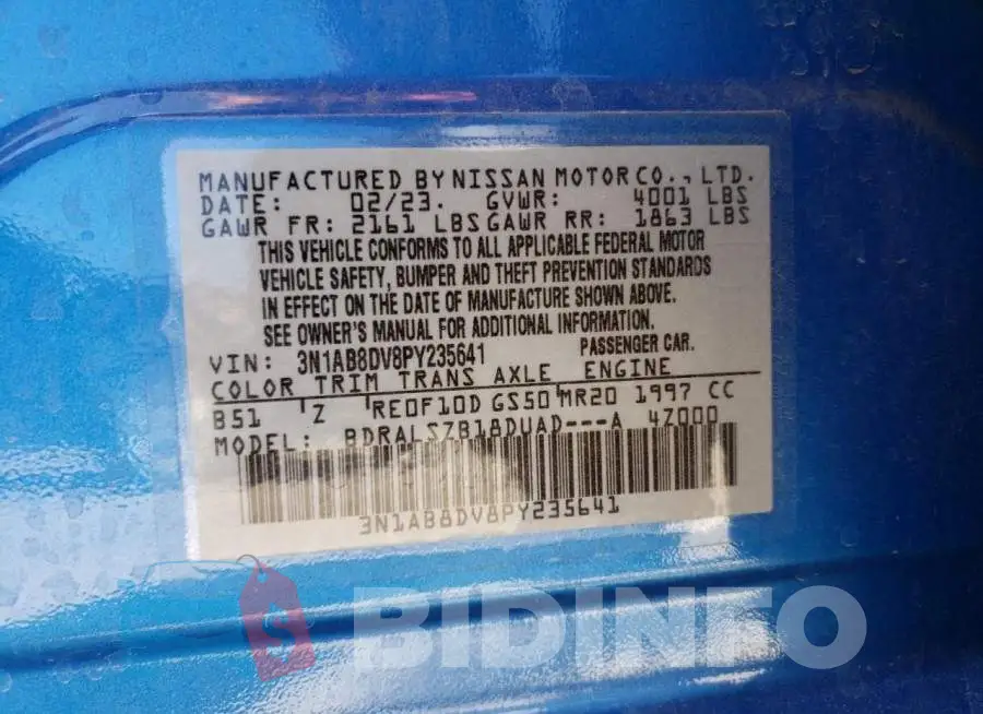 3N1AB8DV8PY235641 Photo# 12