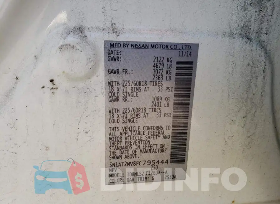 5N1AT2MV8FC795444 Photo# 13