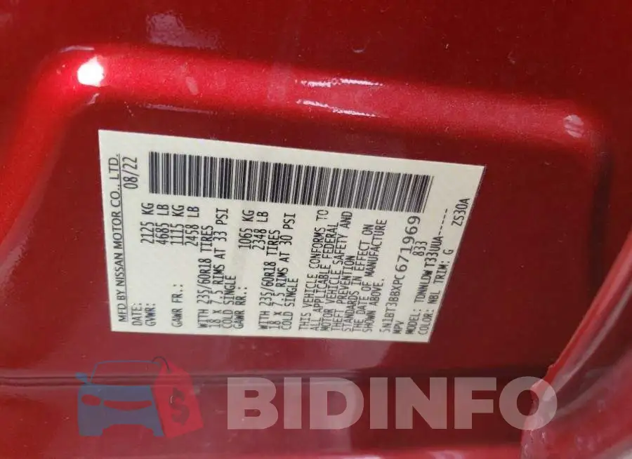 5N1BT3BBXPC671969 Photo# 14