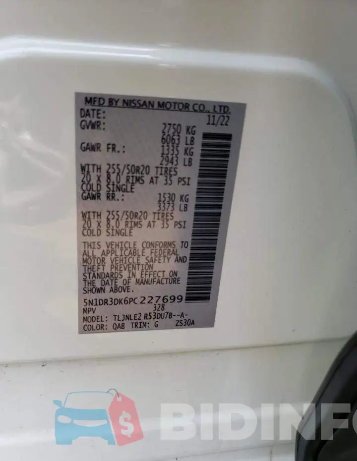 5N1DR3DK6PC227699 Photo# 12