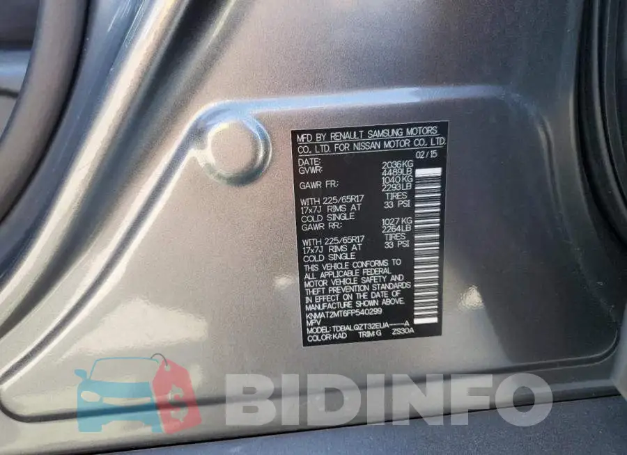 KNMAT2MT6FP540299 Photo# 13