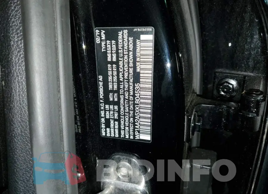 WP1AA2A5XKLB04535 Photo# 14