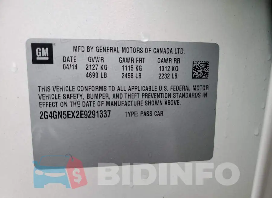 2G4GN5EX2E9291337 Photo# 12