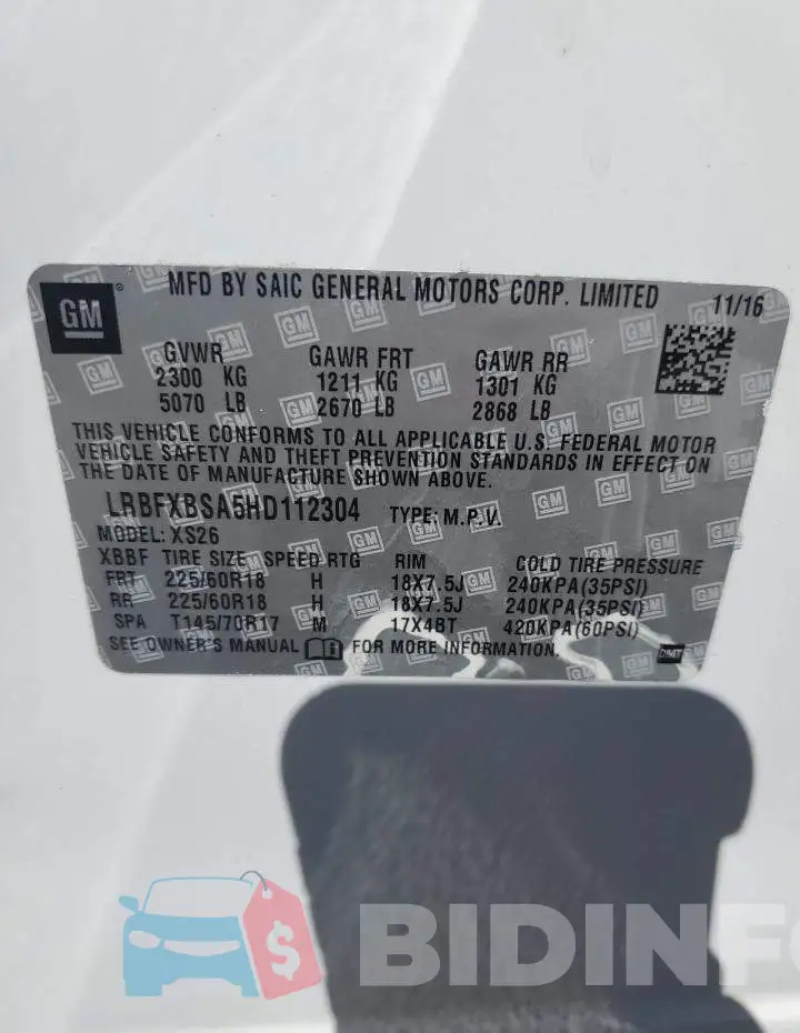 LRBFXBSA5HD112304 Photo# 12