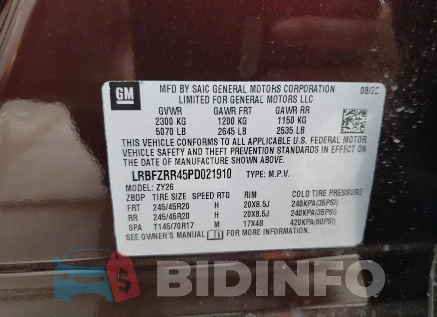 LRBFZRR45PD021910 Photo# 12
