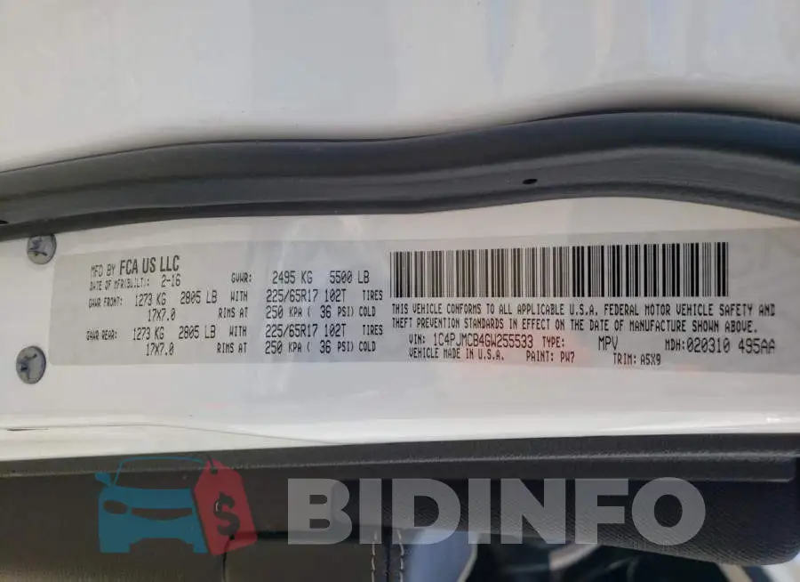 1C4PJMCB4GW255533 Photo# 13