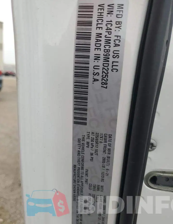 1C4PJMCB9MD225287 Photo# 13