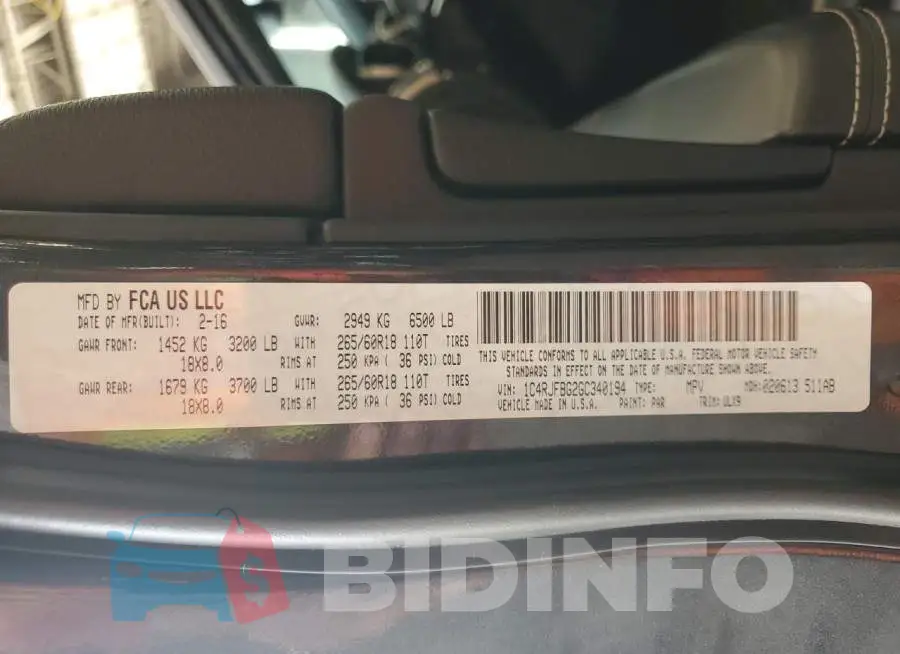 1C4RJFBG2GC340194 Photo# 12