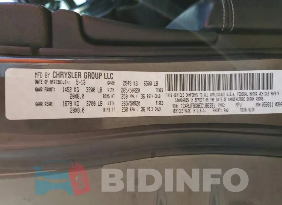 1C4RJFBG8EC186331 Photo# 13