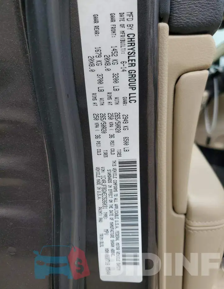 1C4RJFBGXEC526031 Photo# 14