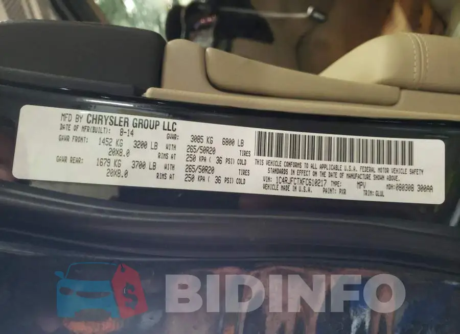 1C4RJFCTXFC610217 Photo# 13