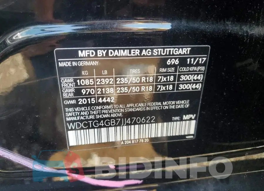 WDCTG4GB7JJ470622 Photo# 13