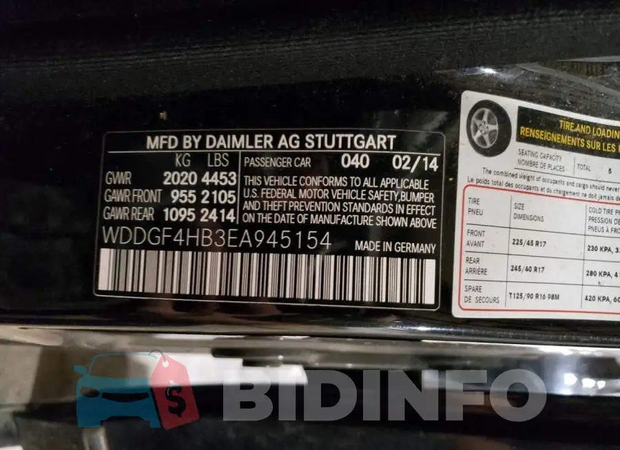 WDDGF4HB3EA945154 Photo# 12