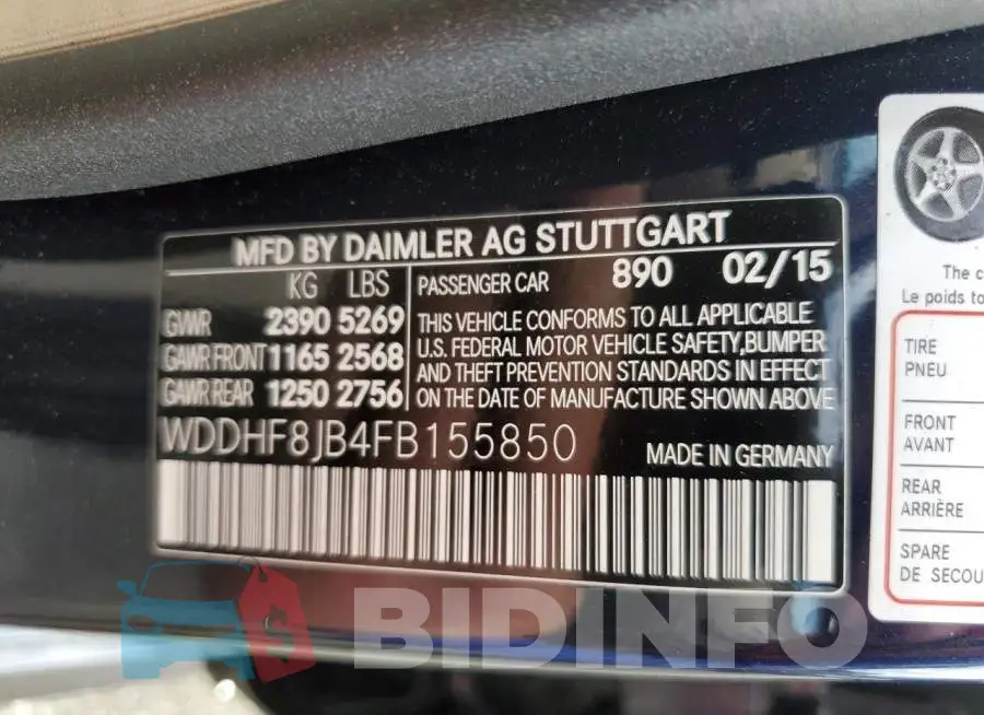 WDDHF8JB4FB155850 Photo# 12