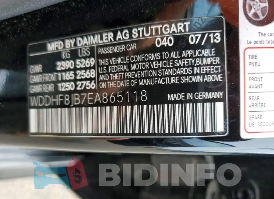 WDDHF8JB7EA865118 Photo# 12